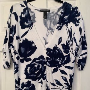 INC Flowered Cardigan
